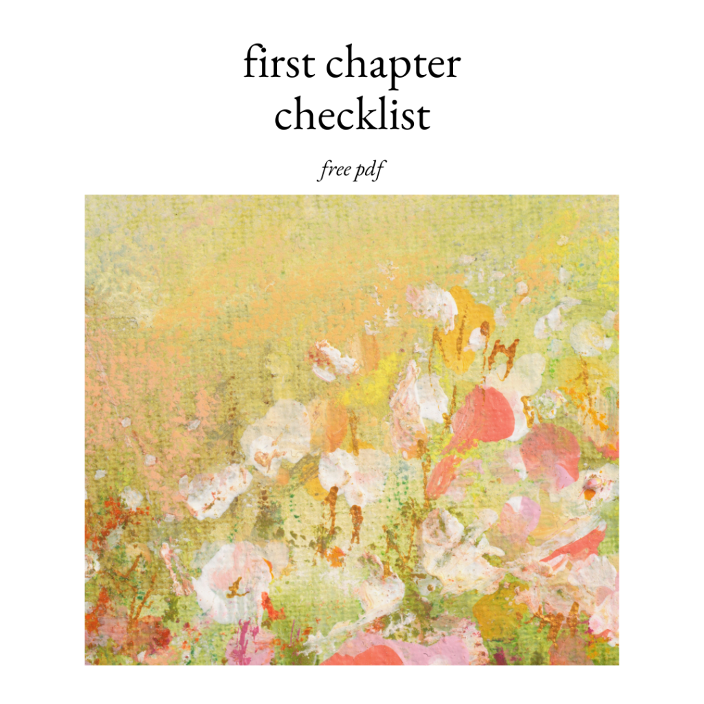 2k follower giveaway: first chapter checklist (+ free pdf)&nbsp;🎉